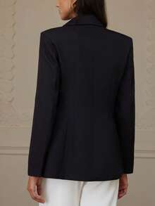 Aveloria Revavyn Áo blazer nữ tay dài, cổ bẻ, dáng ôm, màu trơn. - màu đen - Xem 6