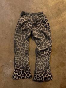 Glimmora Casual Leopard Print Loose Women Pants