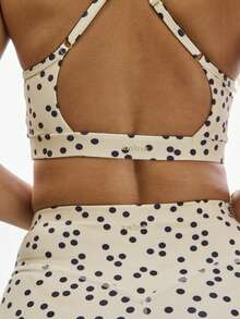 Aralina LEISUREWEAR SPOT PRINT CRISS CROSS BACK BIKE SHORT SET - Multicolor - View 5