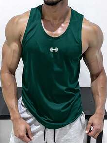 Manfinity Sport PWRUP 男士极简印花无袖运动背心