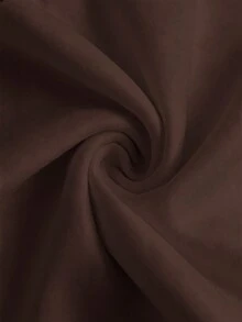 SHEIN EZwear 2 chiếc quần ống rộng dáng suông thoải mái dành cho nữ cỡ lớn, có dây rút ở eo. - Màu nâu Sô-cô-la - Xem 4