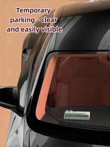 MINKOJA 1件装优雅汽车停车号码牌键盘式滑动盖设计可调节数字夜间可见反光粘性底座汽车配件圣诞节礼物创意驾驶员必备