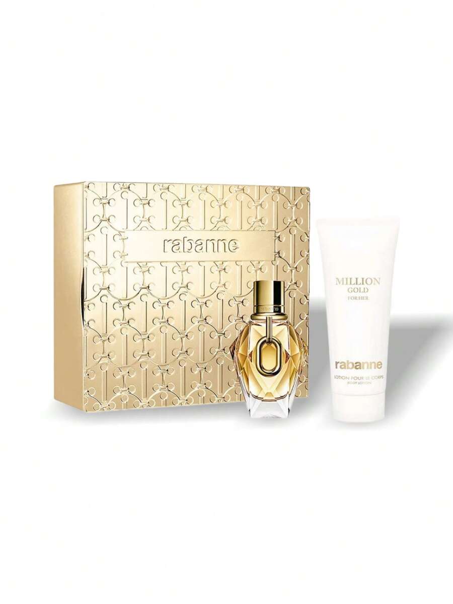 Paco Rabanne Million Gold 2 Pcs Set For Women (EDP 1.7oz+Body Lotion 3.4pz) 1.7oz/50ml+3.4oz/100ml - Multi Scents - View 1