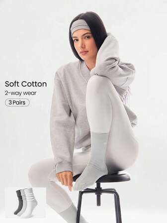  GLOWMODE 3 paar Just Relax geribbelde tubesokken voor de sportschool