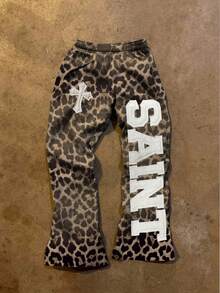 Glimmora Casual Leopard Print Loose Women Pants