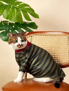 PETSIN 网络红人为宠物猫咪搭配熊、雪纳瑞、泰迪狗等宠物设计的可爱外套，春夏装扮，轻薄透气。 - 墨綠色 - 查看 5