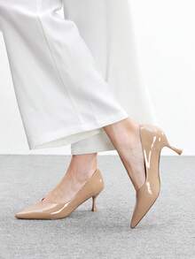 CUCCOO BIZCHIC Women's Elegant Pointed Toe Pumps For Commuting - Apricot - View 3