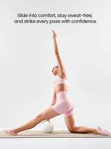 GLOWMODE 2 Pair Winter Flow Breathable Mesh Sweat-Wicking Non-Slip Grip Socks Yoga Studio Autumn Winter Outdoors Daily Casual Wear - Pink - View 6