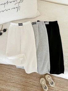 SHEIN Bộ 3 quần dài ống rộng màu trơn cho bé trai/bé gái/trẻ nhỏ, kiểu quần jogger, thoải mái, đa năng, thời trang, thích hợp mặc mùa xuân/hè, đi học. - Nhiều màu - Xem 4