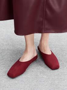 CUCCOO BIZCHIC Giày bệt đa năng thường ngày dành cho nữ - Màu Đỏ Sâu - Xem 3