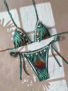 Swim SXY Bộ đồ bơi nữ cao cấp họa tiết vỏ sò và ngựa vằn, thích hợp cho kỳ nghỉ và đi biển. - Nhiều màu - Xem 2