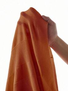 RivetRise Men's Striped Short Sleeve Loose Casual Half-Zip Knit Sweater Men Knit Shirt Men Buttoned Knitted Polo Rust Color Men's Shirt Brown Tops For Men Polo Shirts For Men Collar - Coral Orange - View 7