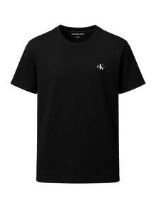 Calvin Klein 2 chiếc áo thun tay ngắn họa tiết chữ thường ngày mùa hè - màu đen - Xem 5
