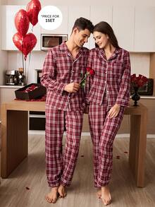 CoupledUp 情侣格子开衫睡衣套装 - 彩色 - 查看 3