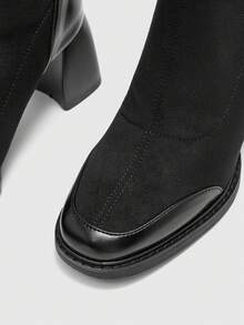 CUCCOO BIZCHIC Women's Casual Versatile Fashion High Heel Ankle Boots For Daily Commute - Black - View 8