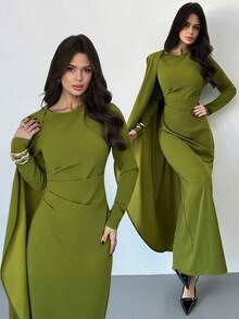Firerie Váy ôm body dệt kim màu xanh lá cây bơ dành cho nữ - màu xanh lá - Xem 3