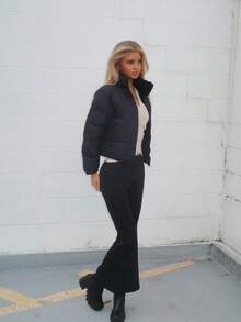 Sydney Algeri Short Style Women's Winter Padded Coat - Black - View 4