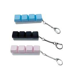 1 Móc khóa giảm áp, Móc khóa nắp bàn phím thời trang - Phụ kiện để bàn độc đáo, Giảm căng thẳng, Chất liệu PVC/Acrylic/Kim loại, Viền hạt và hạt giả, Khóa càng cua, Tuyệt vời cho túi xách và ba lô - Nhiều màu - Xem 20