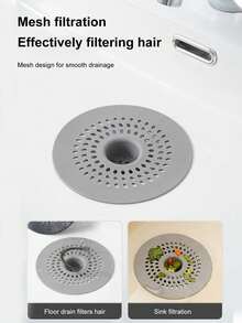 1pc Silicone Drain Plug, 5.23inch*0.9inch, For Bathroom, Kitchen, Bathtub, Sink, Prevent Hair And Other Debris From Clogging Drain Pipes - Multicolor - View 7