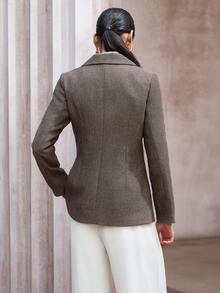 Aveloria Modichic Áo khoác blazer nữ thời trang, thanh lịch, đa năng, chất liệu len cao cấp, dáng rộng, có đệm vai, phong cách retro. - Nhiều màu - Xem 2