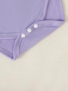 SHEIN Playful Pals Bộ 5 món áo liền thân cổ tròn màu trơn mềm mại và thoải mái cho bé gái, kiểu dáng thời trang thường ngày, dễ mặc vào/cởi ra, tay ngắn và quần short, thích hợp cho mùa xuân/hè. - Nhiều màu - Xem 8
