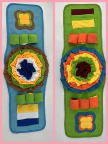 Tazón de olfateo Paraíso Perro Rompecabezas con forma de reloj: Juguete de enriquecimiento interactivo para entrenamiento de forrajeo, masticación y juego en todas las estaciones - Multicolor - Ver 14