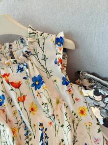 Resyla Women's Elegant Printed Sleeveless Blouse - Multicolor - View 6