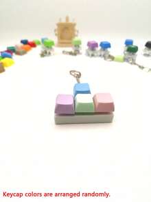 1 Móc khóa giảm áp, Móc khóa nắp bàn phím thời trang - Phụ kiện để bàn độc đáo, Giảm căng thẳng, Chất liệu PVC/Acrylic/Kim loại, Viền hạt và hạt giả, Khóa càng cua, Tuyệt vời cho túi xách và ba lô - Nhiều màu - Xem 10