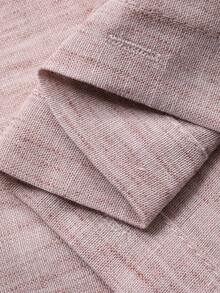 Dazy Plus Fashionable Casual Round Neck Loose Long Sleeve Cardigan Shirt & Wide Leg Long Pants 2 Pieces Set, Pink, Spring/Autumn - Baby Pink - View 3