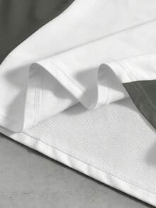 PAVTROS Camisa polo con cremallera y letras y color contrastante, estilo deportivo de carreras, para verano - Gris Claro - Ver 6