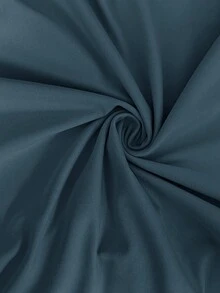 SHEIN Áo thun dài tay màu trơn dáng suông, vai lệch, thích hợp cho bà bầu, mùa thu. - Màu xanh lam - Xem 3