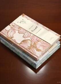Cirelle 1pc Hardcover A5 Notebook With Embossed Cover, Creative Journal With Lily Theme, Perfect For Women Writing And Note Taking Office School Supplies Journal Book Diary Planne Stationery Supplies Wedding Pink Notebook - Pink - View 5