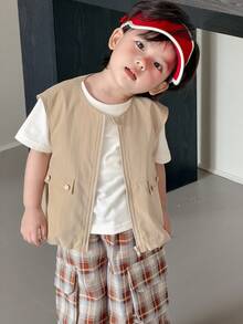 DAZY Toddler Boys' Solid Color Sleeveless Casual Vest