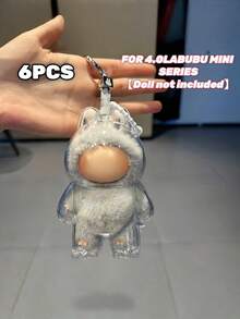 1/2/3/6个迷你竖款亚克力展示盒防尘保护套透明心形设计，适用于迷你心形密码系列怪兽玩偶收藏品，是万圣节、圣诞节新品展示的完美礼物，也是保护盒的理想之选。 - 彩色 - 查看 12