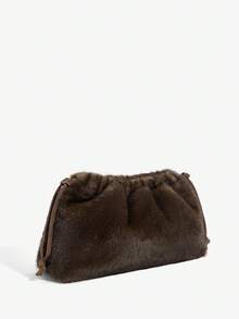 MUSERA Túi cầm tay nữ, Túi cầm tay có dây rút, Da lộn, Thời trang, Thanh lịch, Đơn giản, Cá nhân hóa, Đa năng, Cổ điển, Đi làm, Văn phòng, Hẹn hò, Hàng ngày, Mua sắm, Trà chiều - Cà phê nâu - Xem 2