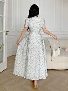 Feyla Women's Summer Romantic Ditsy Floral Waist Cinched Dress - Multicolor - View 2