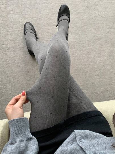 FRIFUL 女士波点休闲日常百搭紧身打底裤