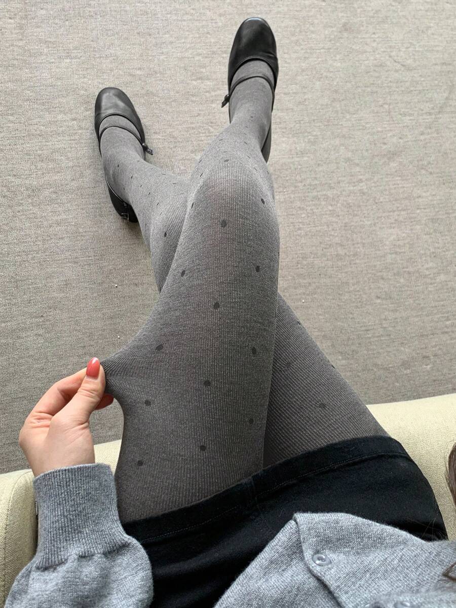 FRIFUL Women's Polka Dot Casual Everyday Versatile Skinny Leggings