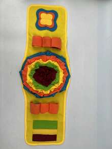 Tazón de olfateo Paraíso Perro Rompecabezas con forma de reloj: Juguete de enriquecimiento interactivo para entrenamiento de forrajeo, masticación y juego en todas las estaciones - Multicolor - Ver 5