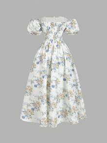 SHEIN MOD 女士碎花露肩中长连衣裙 - 彩色 - 查看 5