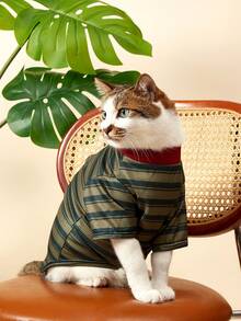 PETSIN 网络红人为宠物猫咪搭配熊、雪纳瑞、泰迪狗等宠物设计的可爱外套，春夏装扮，轻薄透气。 - 墨綠色 - 查看 3