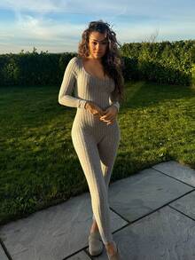 RebeccaVibe Long Sleeve Spring Women Jumpsuit