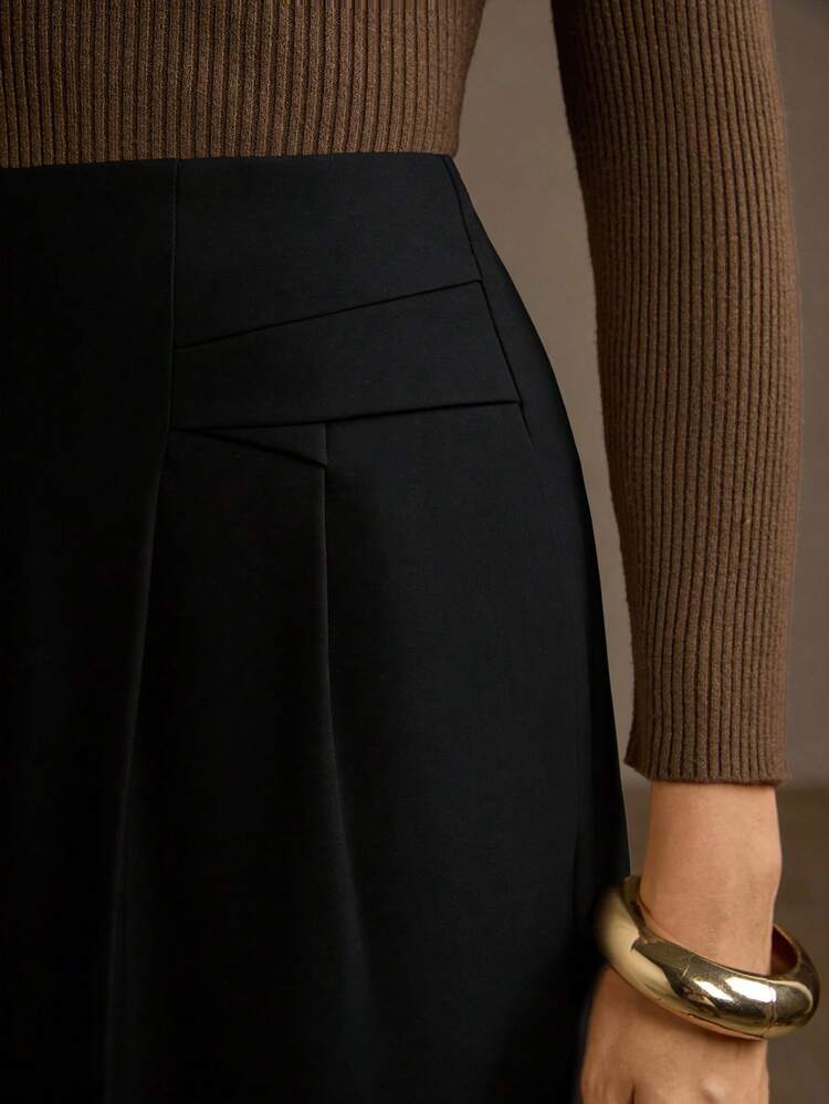 ELEGANT COMMUTER STRUCTURED STRAIGHT LEG DRESS PANTS