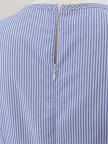 Franclia 女士休闲条纹无袖修身连衣裙，蓝白相间，春夏款 - 藍色 - 查看 7