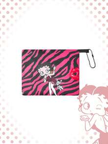 Betty Boop | ROMWE Large Capacity Foldable Tote Bag With Coin Pouch, Portable Shopping Bag - deep powder - View 5