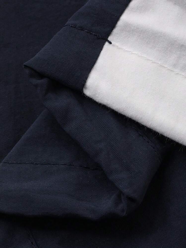 Toddler Girls' V-Neck Contrast Color Casual Street Style Short Sleeve T-Shirt