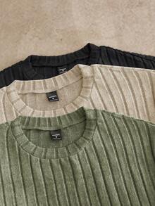 HIMLAND Áo thun nam tay ngắn cổ tròn, màu trơn, chất liệu dệt kim, kiểu dáng thường ngày. Áo thun nam tay ngắn, áo thun trơn. - Nhiều màu - Xem 4