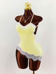 Amplova 2026 New Elegant French Style Camisole Top, Fashionable Outerwear For Women - Pale Yellow - View 3