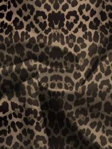 SHEIN Women's Casual Leopard Print Drawstring Shorts - Multicolor - View 5