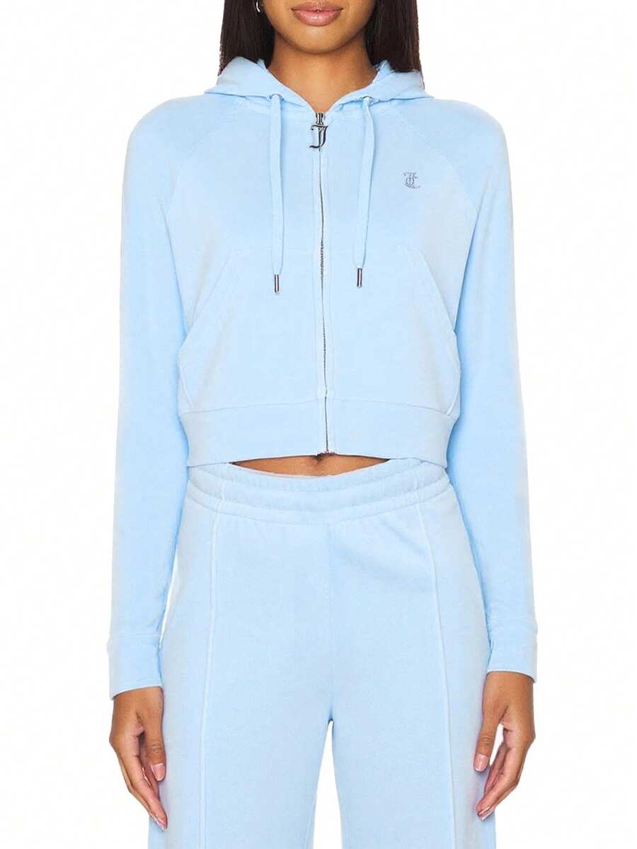 Juicy Couture Women's Full Zip Hoodie Blue